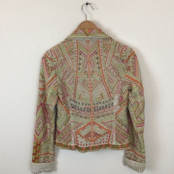 Johnny Was BIYA Jacket Embroider Beaded Blazer S - Picture 5 of 8